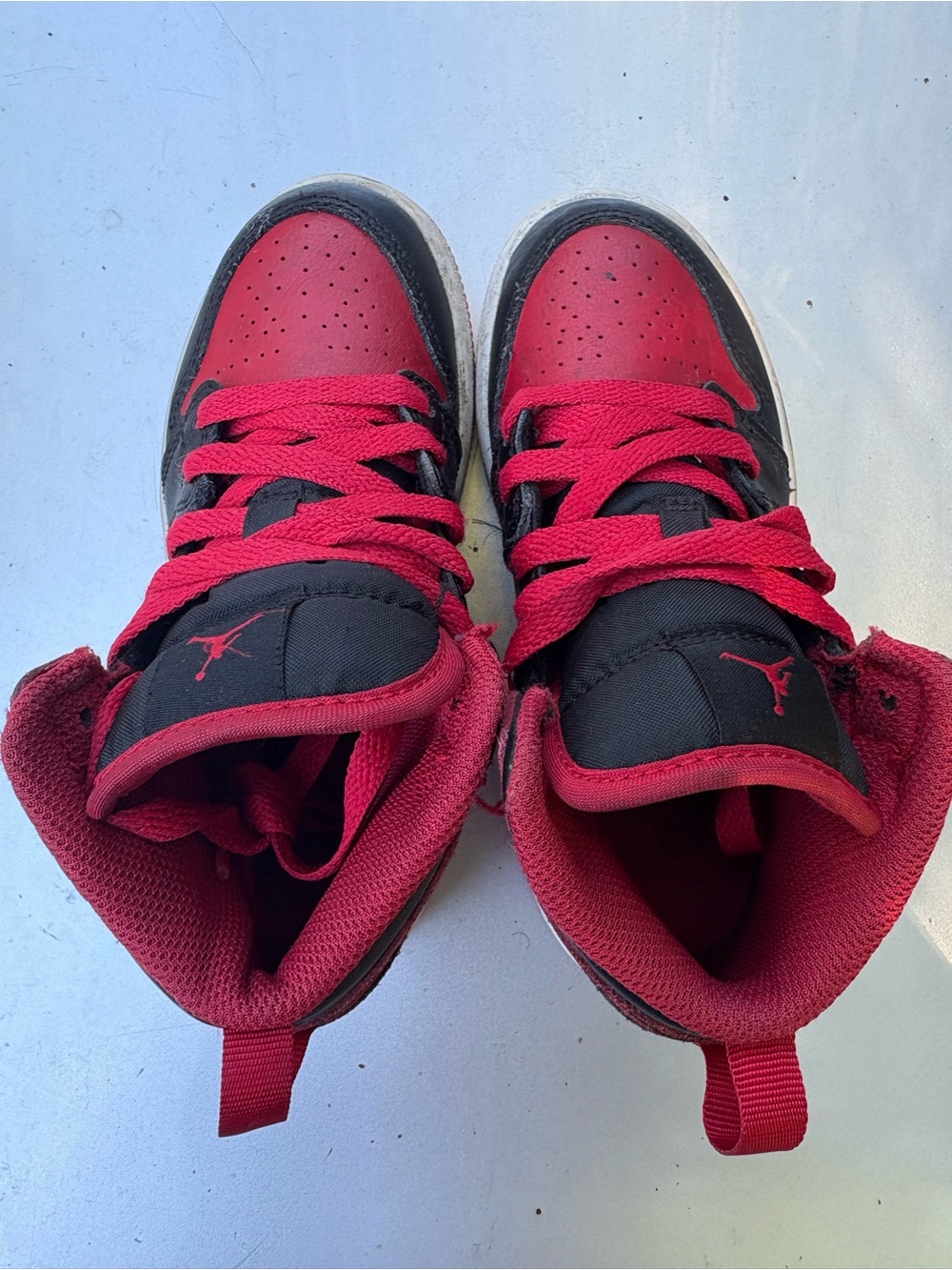 Nike Kids High-Top Sneakers - Red and Black